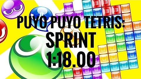 Puyo Puyo Tetris: Tetris Sprint in 1:18.00