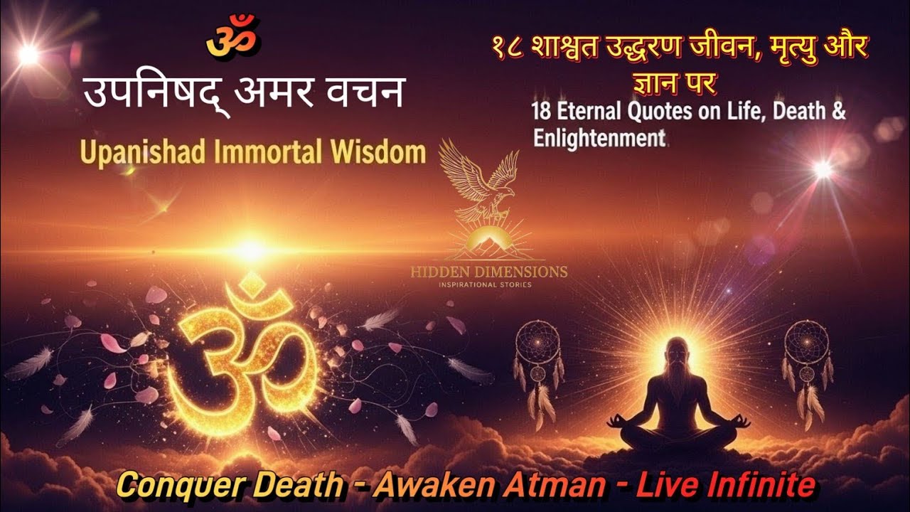 18 Upanishad Quotes to Conquer Death & Awaken Eternity  | Life - Knowledge -Moksha 🕉️