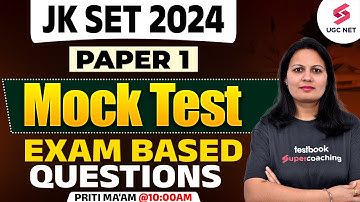 JK SET Paper 1 | JK SET Paper 1 Questions | JK SET Paper 1 Mock Test Practice | Part 1 | Priti Mam