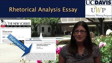 UWP 1 Rhetorical Analysis Essay Introduction