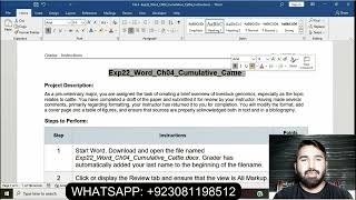 Exp22_Word_Ch04_Cumulative_Cattle | Word_Ch04_Cumulative_Cattle | @ItlabGenius