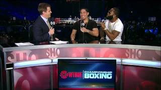 Danny Garcia and Adrien Broner at Hopkins vs. Sumenov