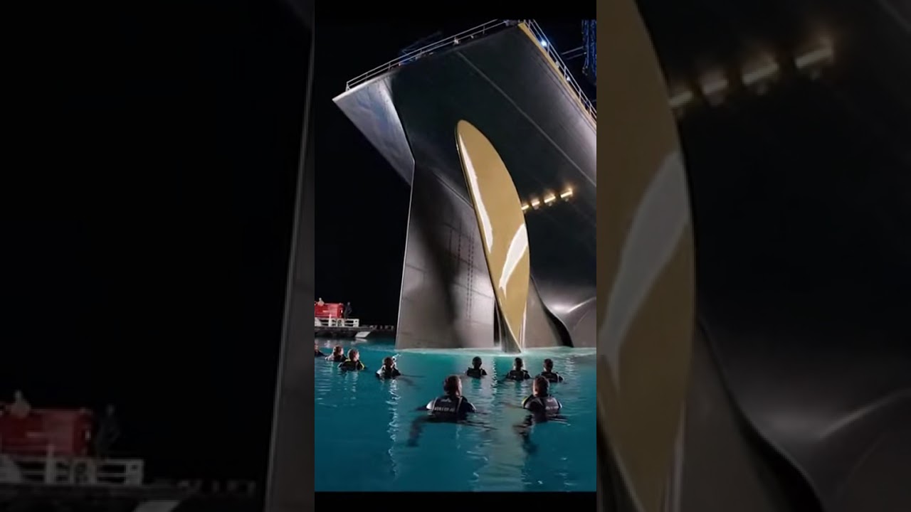 Stern Propeller Breach Surface Massive Blades Rising BTS