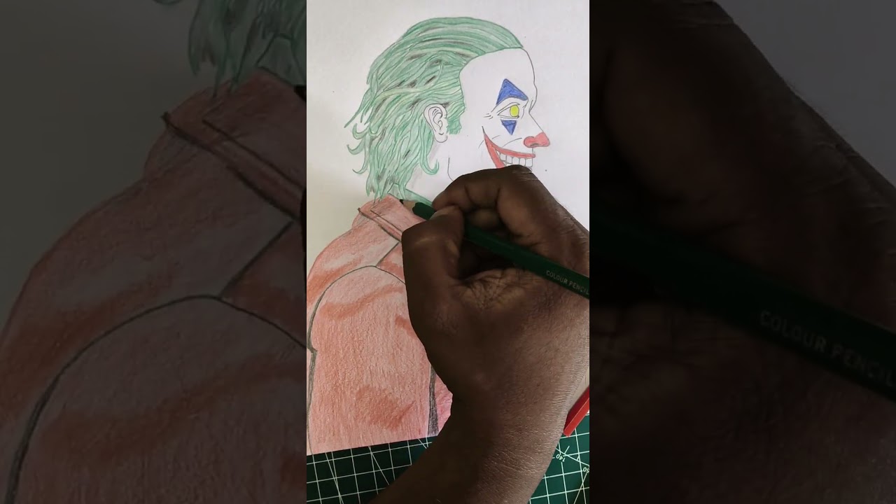JOKER COLOUR PENCIL DRAWING - DOOMS- ஜோக்கர் ஓவியம் 