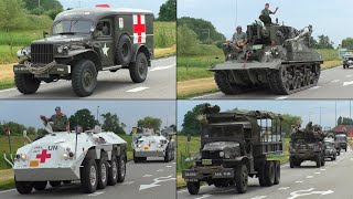 Big convoy of historic and modern military vehicles during the Veterans Day Parade in Zoetermeer! 🪖