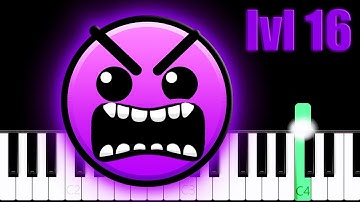 Geometry Dash - Level 16 (Hexagon Force) | Piano Tutorial