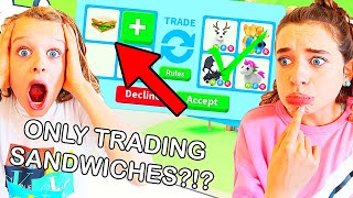 ONLY TRADING SANDWICHES IN ADOPT ME *most trades wins* Roblox Gaming w/ The Norris Nuts