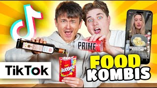 Wir probieren komische TikTok Essenskombinationen 🍿+🍼 mit Smiley