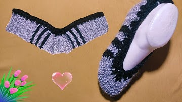 Knitted slippers with one swatch - a pattern for beginners!