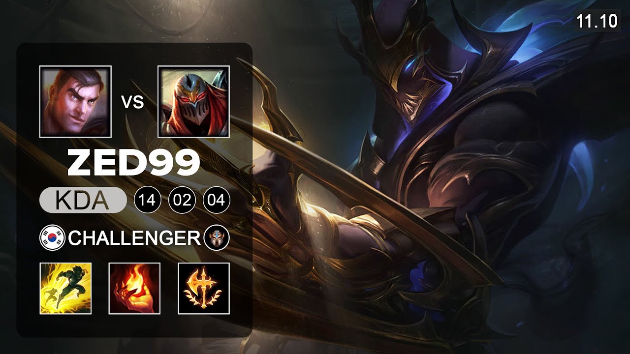 ZED99 Zed Mid vs Jayce - KR Challenger Patch 11.10