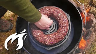 Wie du einen XXL BBQ Käse Ring im Wald machst! Fire Kitchen ASMR 🔥🔥🔥