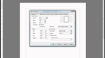 Changing the size and margins of an Openoffice writer document