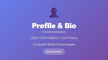 Profile and Bio Explained: User Information Summary