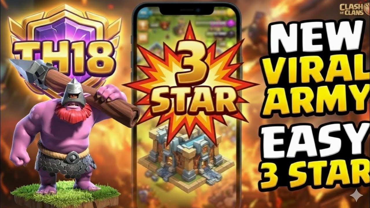 TH18 New Viral Army 😱 Easy 3 Star Every Time!