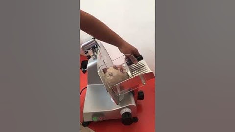 Semi-automatic Manual Meat Slicer Electric Stainless Steel Pork Beef Mutton Cutter Work video