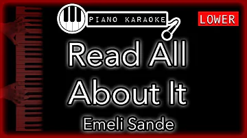 Read All About It (Part lll) (LOWER -3) - Emeli Sande - Piano Karaoke Instrumental