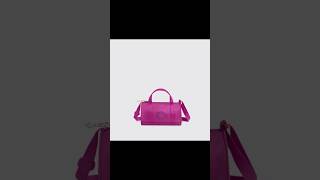 ￼Mini Sling Bag Jumper - Fucshia Nylon Water-Repellent Crossbody Bag/Maroon/Black