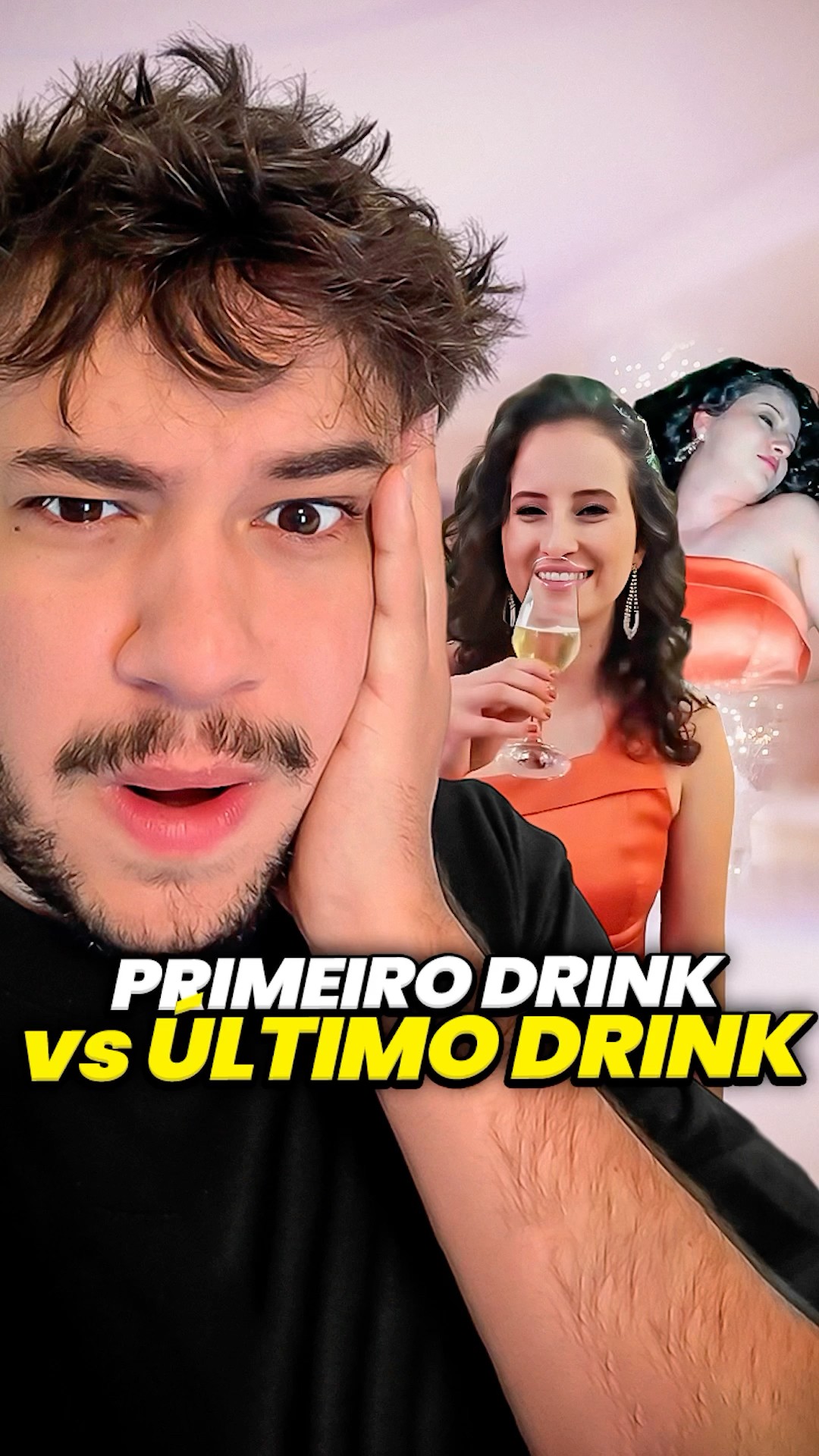 primeiro vs último drink #livedobrino #humor #MundinhoBrino