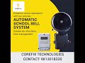 🔔 Loud. Clear. Dependable.Electric bell systems by Corefix Technologies#technology