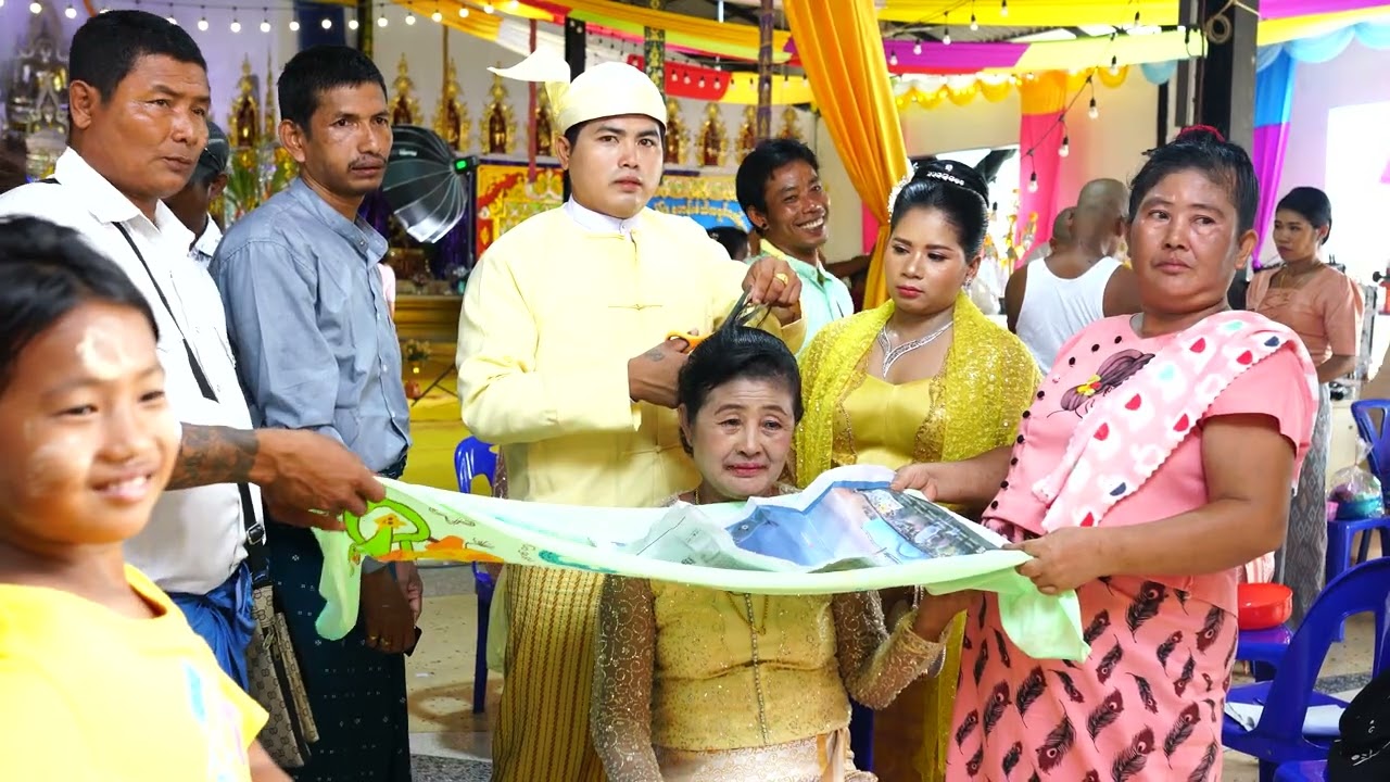 ကိုမင်းချစ်သူ(ခ)ကိုချစ်မိုး + မသန္တာစိုး(ခ)မီးစိုး တို့၏ ကထိန်ခင်းရဟန်းခံ ရှင်ပြု အလှူတော်မဂ်လာ  (2)