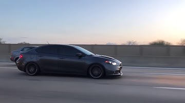 Slammed Dodge Dart Cruising ESR wheels