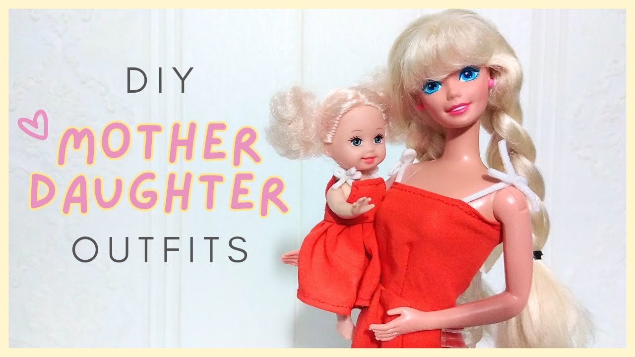 Making Mother Daughter Dress Without A Pattern DIY Barbie Style Making Mother Daughter Dress Without A Pattern DIY Barbie Style
