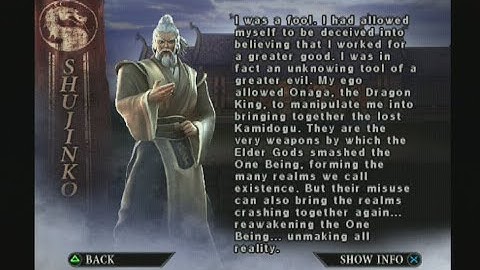 Mortal Kombat Deception (PS2) - Shujinko - Arcade Mode