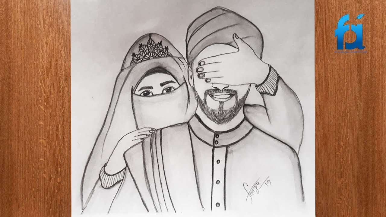 Bride And Groom Drawing Illustration PNG Images | PSD Free Download -  Pikbest