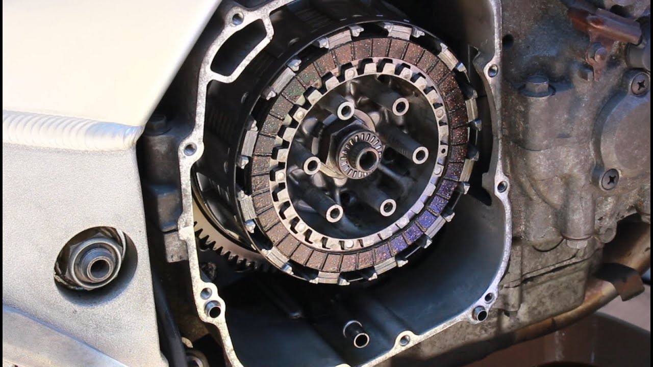 How to change  a motorcycle clutch part II Yamaha YZF750