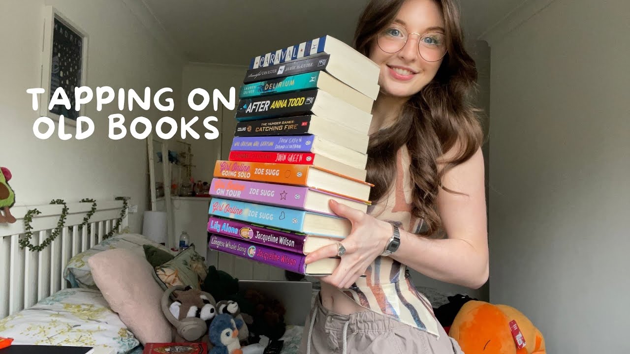 ASMR Tapping on my old book collection🎐 (lofi, camera tapping, book tapping)