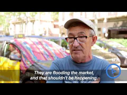 Spain taxi protest