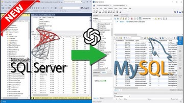 Migrate Database from MSSQL to MySQL Server (Using ChatGPT)