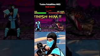 Mortal Kombat 2 - Todos Fatalities Sub-zero! #games #retrogaming