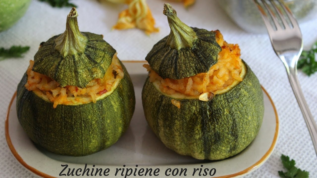 Zucchine ripiene con riso