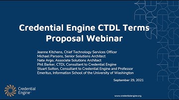 CTDL Terms Proposal Webinar