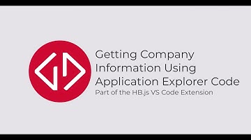 Bedrijfsinformatie verkrijgen met behulp van Application Explorer-code