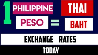 1 Php To Thb Philippine Peso To Thai Baht 21 June 2024