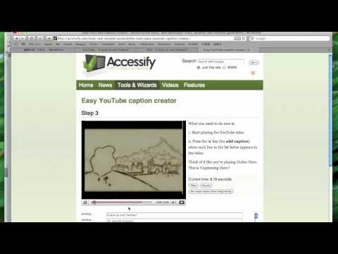 YouTube字幕教學：Accessify的線上字幕機