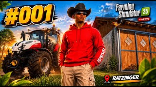 🚜 NOVA SÉRIE NO AR! COMEÇAMOS DO ZERO NO MAPA RATZINGER 🌾 | FS25 AO VIVO #001