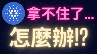 愛達幣都不漲我拿不住了 怎麼辦!? Cardano ADA