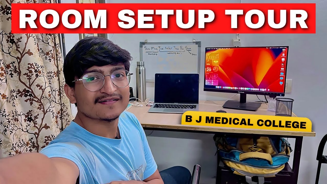 MY NEW SETUP TOUR  | B J Medical College HOSTEL ROOM TOUR *Vlog*