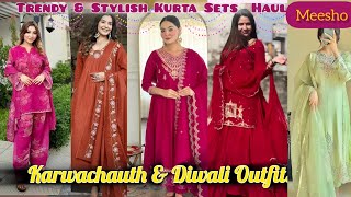 Meesho Festive wear Kurti Set Haul ll MEESHO Kurta Sets Haul  #meesho#meeshosuithaul#meeshokurtasets