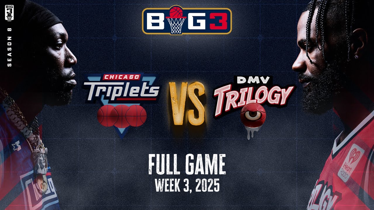 NASIR CORE AND MONTREZL HARRELL | 2025 BIG3 Week 3 Full Game | DMV Trilogy vs. Chicago Triplets