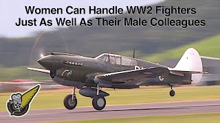 Female Fighter Pilot Flies Awesome P-40 Warhawk Display