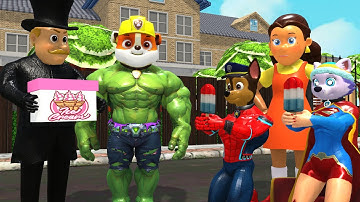 Super Hero 3d vs Squid Game Help Hulk successfully rescue Squid Game Doll 5 Time Challenge