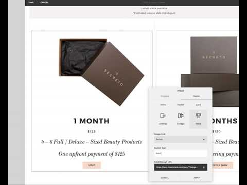 Change button text on a Squarespace Image Block