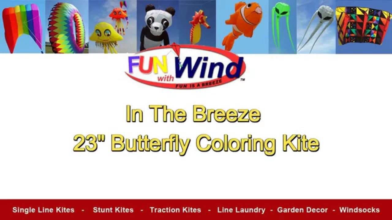 Butterfly Coloring Kite - YouTube