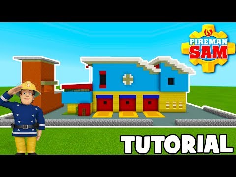 Minecraft Tutorial: How To Make Fireman Sams Firehouse "Fireman Sam"