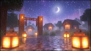 the lantern gate glows after the rain... (minecraft music & rain ambience)