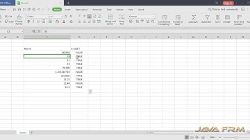 WPS Office Spreadsheet Tutorial - isodd Function | WPS Office 2019